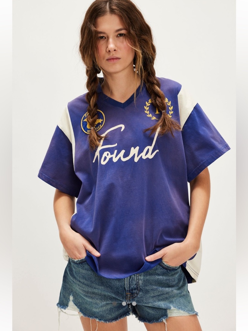 NWT Free People X Found Premier League Jersey Tee